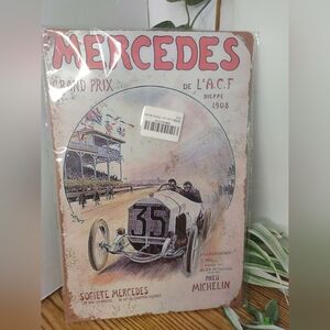 Mercedes 1908 Metal Sign 8x12 Inch